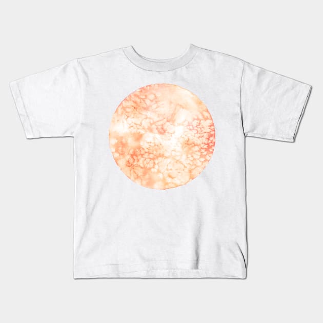 Moon on Fire Kids T-Shirt by Travelokapi